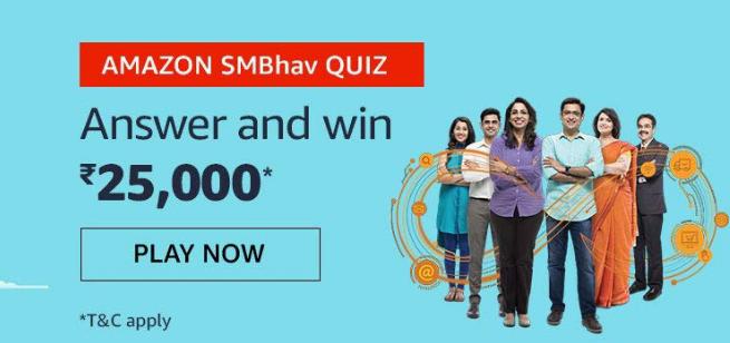 Amazon SMbhav Quiz Answers Today